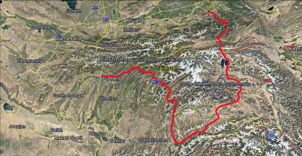 Osh to Dushanbe